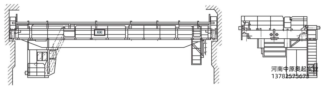 图1-1传统桥式起重机桥架