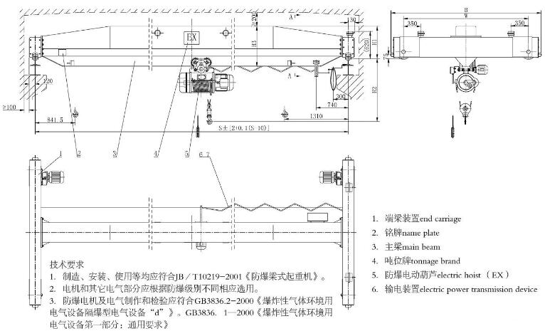 LB防爆型单梁起重机